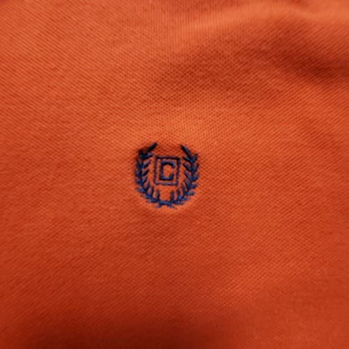Chaps Men's Large 100% Cotton Orange Short Sleeve Polo - Thumbnail 4