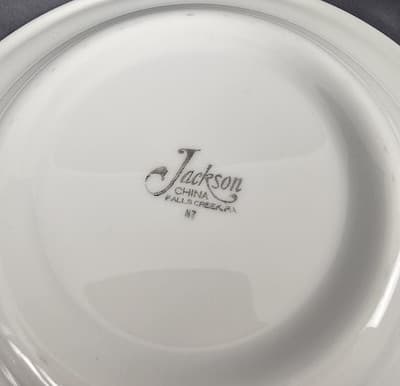 Jackson China Restaruantware Jessica pattern 8 1/4" Bowl N7 Falls Creek PA USA - Thumbnail 10
