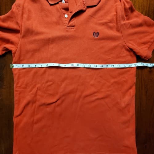Chaps Men's Large 100% Cotton Orange Short Sleeve Polo - Thumbnail 6