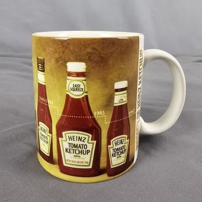 History of Heinz Ketchup Coffee Mug 1876-1962 G.Thanks Collectible - Thumbnail 3