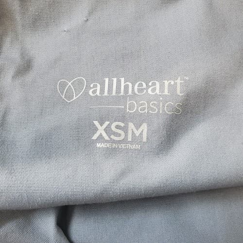 Allheart Scrub Pants Size XS Blue Beige Gray With Rear Pocket - Thumbnail 6