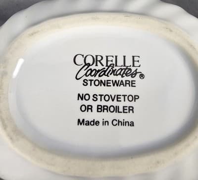 Corelle Delicate Touch Gravy Boat Coordinates Stoneware Blue & Orange Flowers - Thumbnail 6