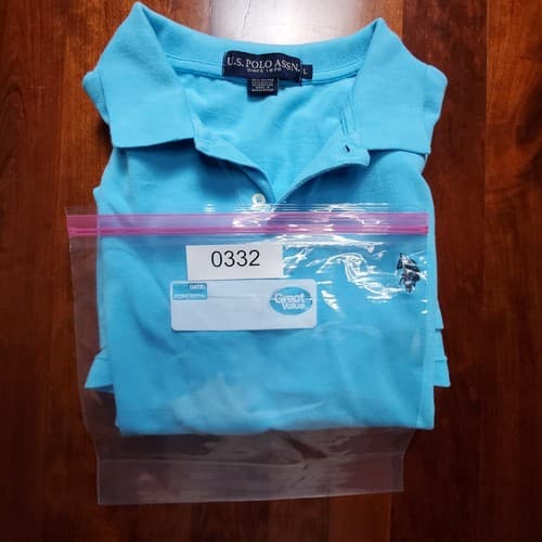 U.S Polo Association Mens Light Blue Size Large Short Sleeve Cotton Shirt - Thumbnail 6