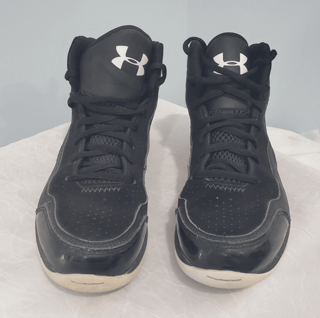 Under Armour Size 5.5 Boys High Top Jet 2 1246944-001 Black Lace Up Basketball - Thumbnail 2