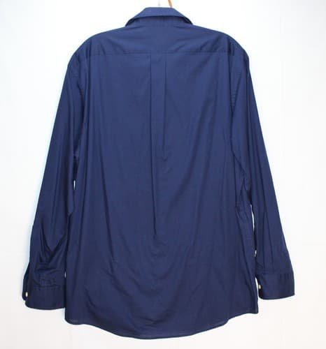Club Room Men's Dress Shirt 16-16 1/2 Dark Blue Regular Fit 60%Cotton 40%Poly - Thumbnail 2