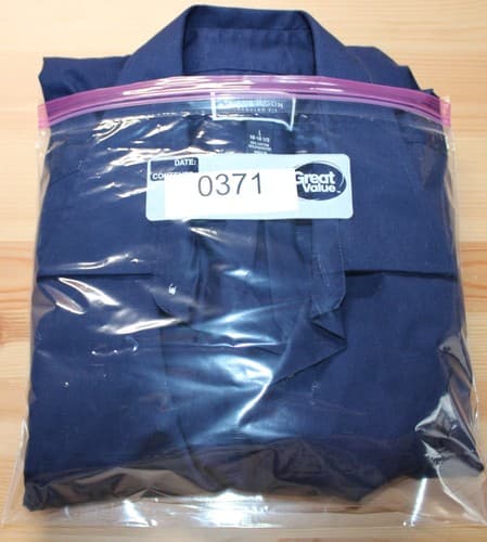 Club Room Men's Dress Shirt 16-16 1/2 Dark Blue Regular Fit 60%Cotton 40%Poly - Thumbnail 4