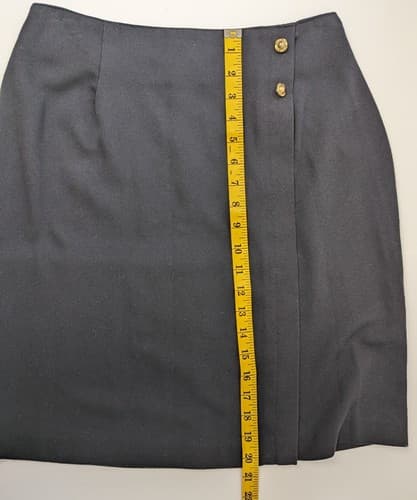 Kathy Lee Collection Womens Skirt Size 10 Black Pleated Zipper Polyester/Rayon - Thumbnail 6