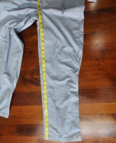 Allheart Scrub Pants Size XS Blue Beige Gray With Rear Pocket - Thumbnail 5