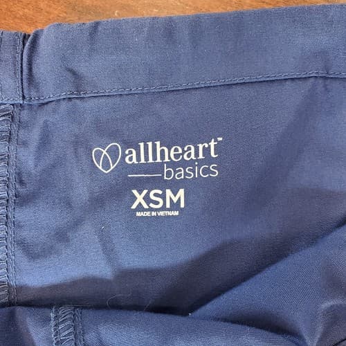 Allheart Scrub Pants Size XS Blue Beige Gray With Rear Pocket - Thumbnail 3