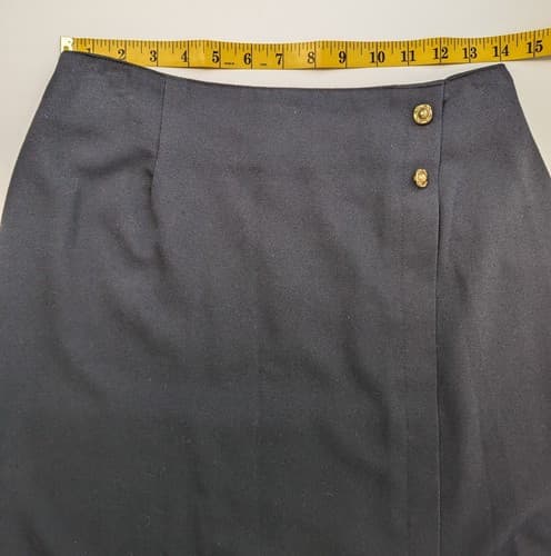 Kathy Lee Collection Womens Skirt Size 10 Black Pleated Zipper Polyester/Rayon - Thumbnail 5
