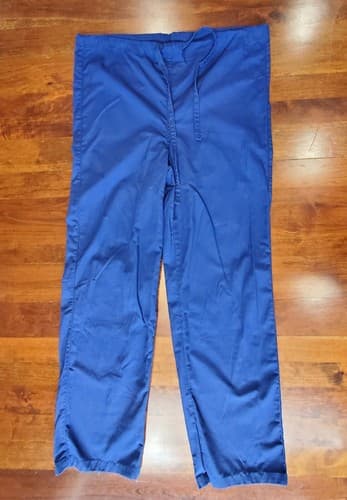 Allheart Scrub Pants Size XS Blue Beige Gray With Rear Pocket - Thumbnail 2