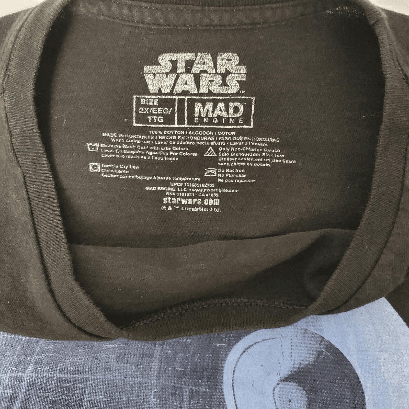 Star Wars Death Star TEE Shirt "This Is My Happy Place" T-Shirt XXL Black Vtg - Thumbnail 3