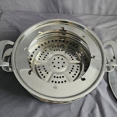 NuWave Precision Induction Cookware 3.5 Qt. Stainless Steel Pot Lid & Steamer - Thumbnail 4