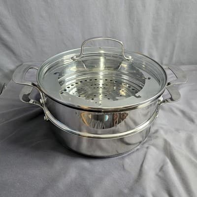 NuWave Precision Induction Cookware 3.5 Qt. Stainless Steel Pot Lid & Steamer - Thumbnail 2