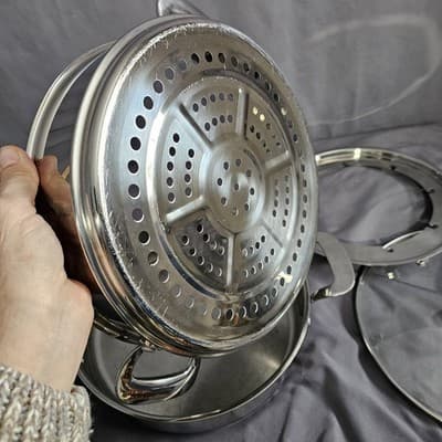 NuWave Precision Induction Cookware 3.5 Qt. Stainless Steel Pot Lid & Steamer - Thumbnail 9