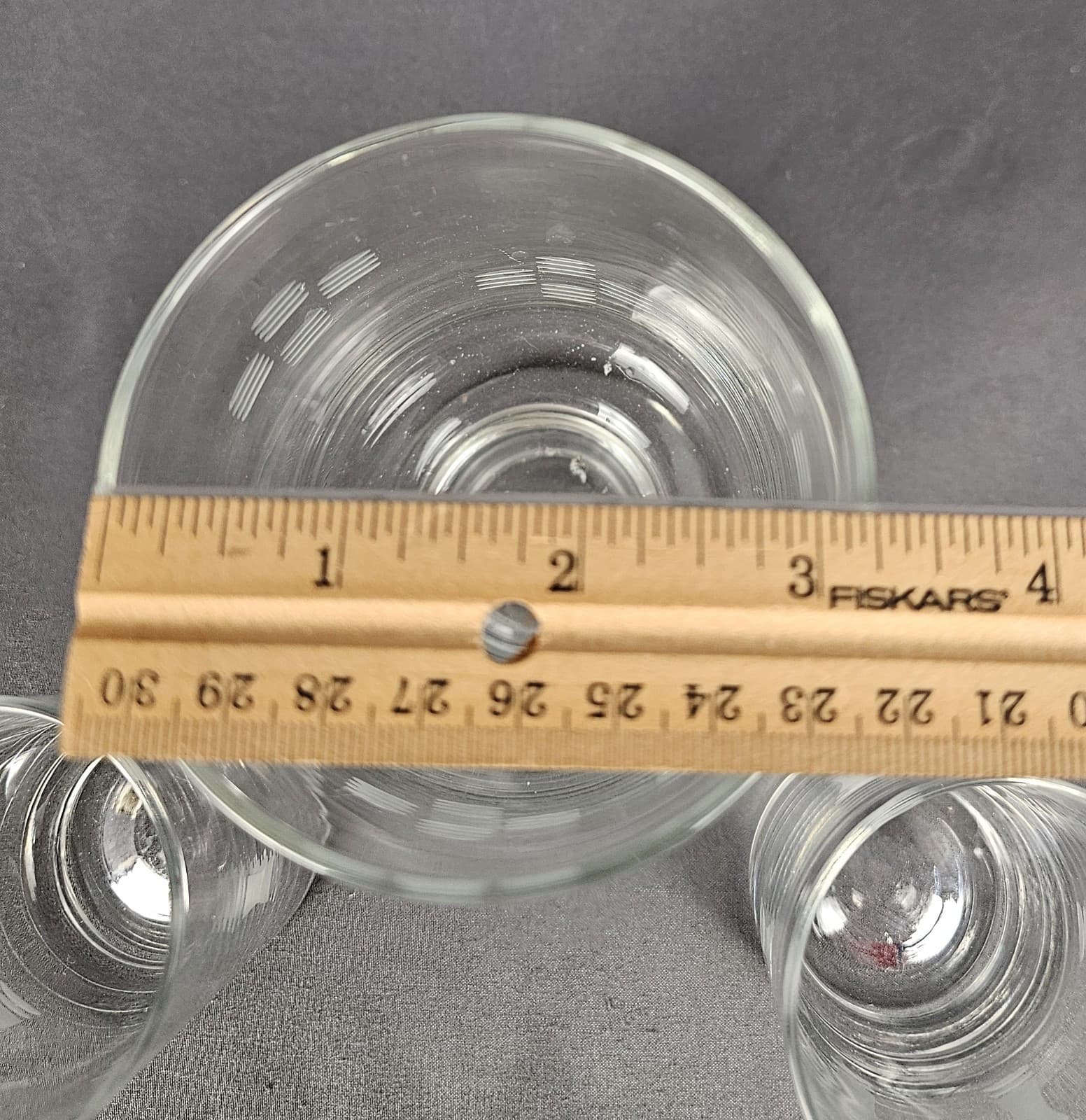 MCM Vintage Libby Windsor Scotch Glasses With Etched Hour Glass Design Set Of 3 - Thumbnail 4