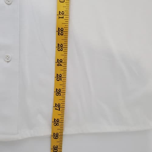 Mens Short Sleeve Button Up Van Heusen Shirt XL White Pockets - Thumbnail 4