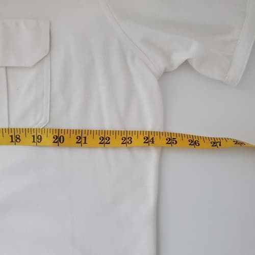 Mens Short Sleeve Button Up Van Heusen Shirt XL White Pockets - Thumbnail 7