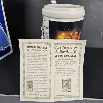 Vintage Star Wars Special Edition Avon Beer Stein With Box 8" Tall - Thumbnail 2