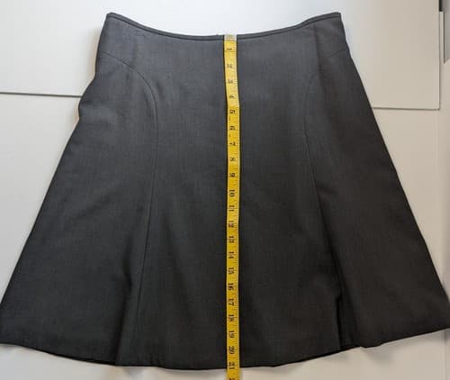 NWT Calvin Klein Women’s Size 8P Black Polyester Blend Knee Length Flaired Skirt - Thumbnail 3