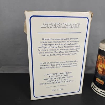 Vintage Star Wars Special Edition Avon Beer Stein With Box 8" Tall - Thumbnail 16