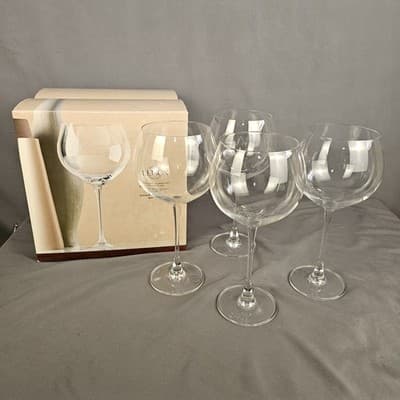 Lenox Tuscany Classics Beaujolais Grand Wine Glasses Set Of 4 Clear Vintage NIB - Thumbnail 4