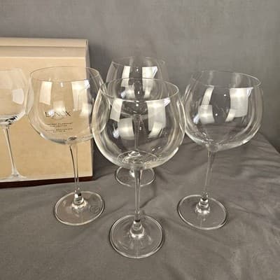 Lenox Tuscany Classics Beaujolais Grand Wine Glasses Set Of 4 Clear Vintage NIB - Thumbnail 5