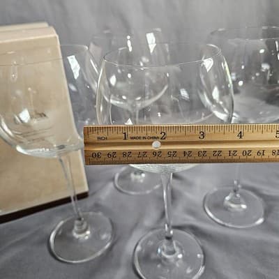 Lenox Tuscany Classics Beaujolais Grand Wine Glasses Set Of 4 Clear Vintage NIB - Thumbnail 10