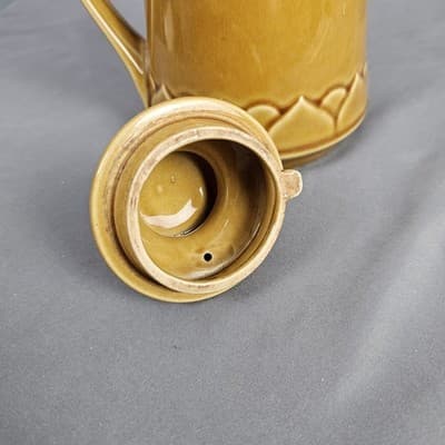 Golden Seville Teapot Pitcher Mustard Yellow Tall Coffee Tea Pot DW Safe Japan - Thumbnail 3