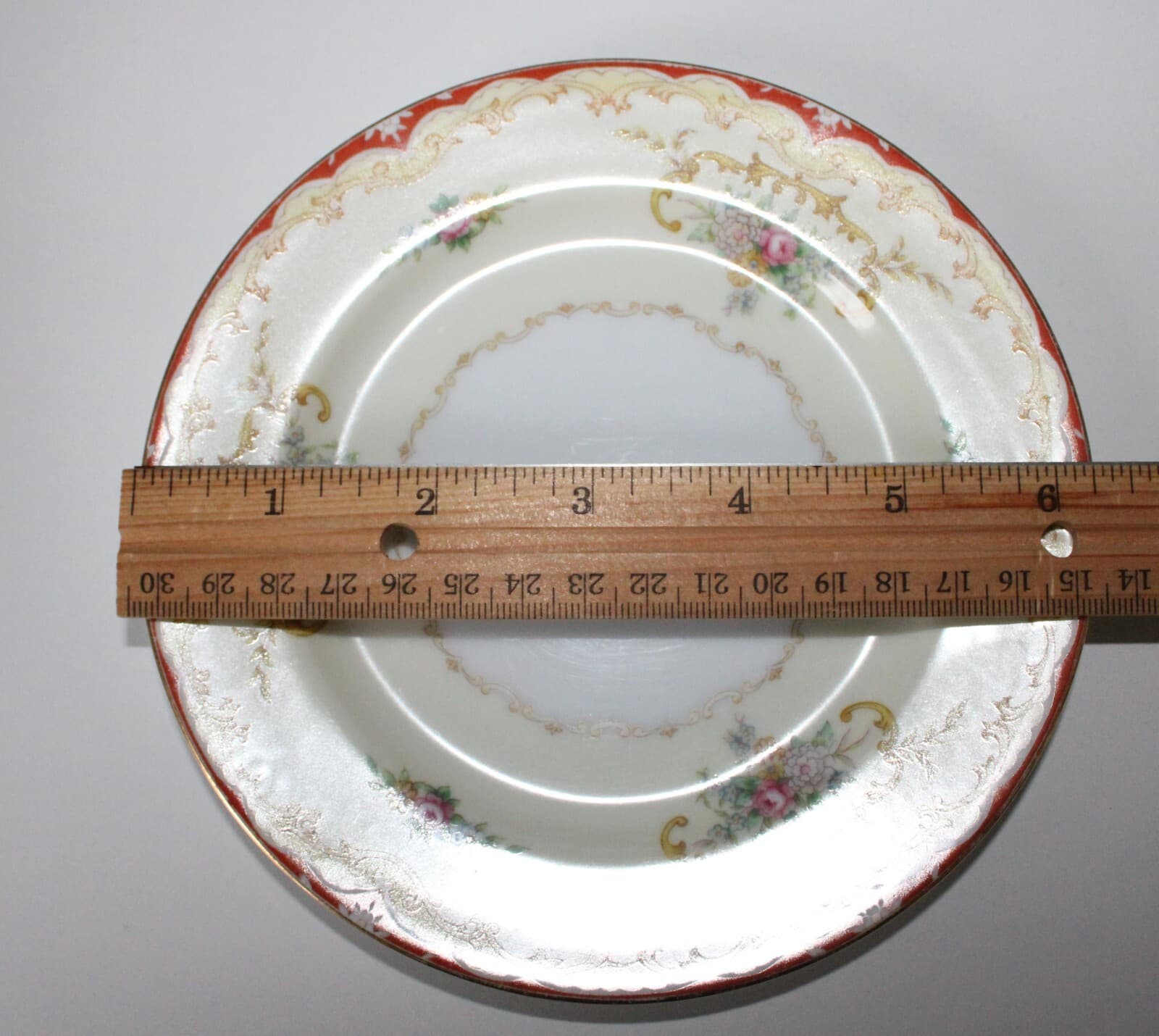 Vintage Noritake Fine China Oradell 588 6.25" Plates Set of 5 Gold Trim - Thumbnail 4