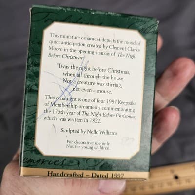1997 Hallmark Keepsake Miniature Mini Christmas Ornament Ready For Santa Members - Thumbnail 9