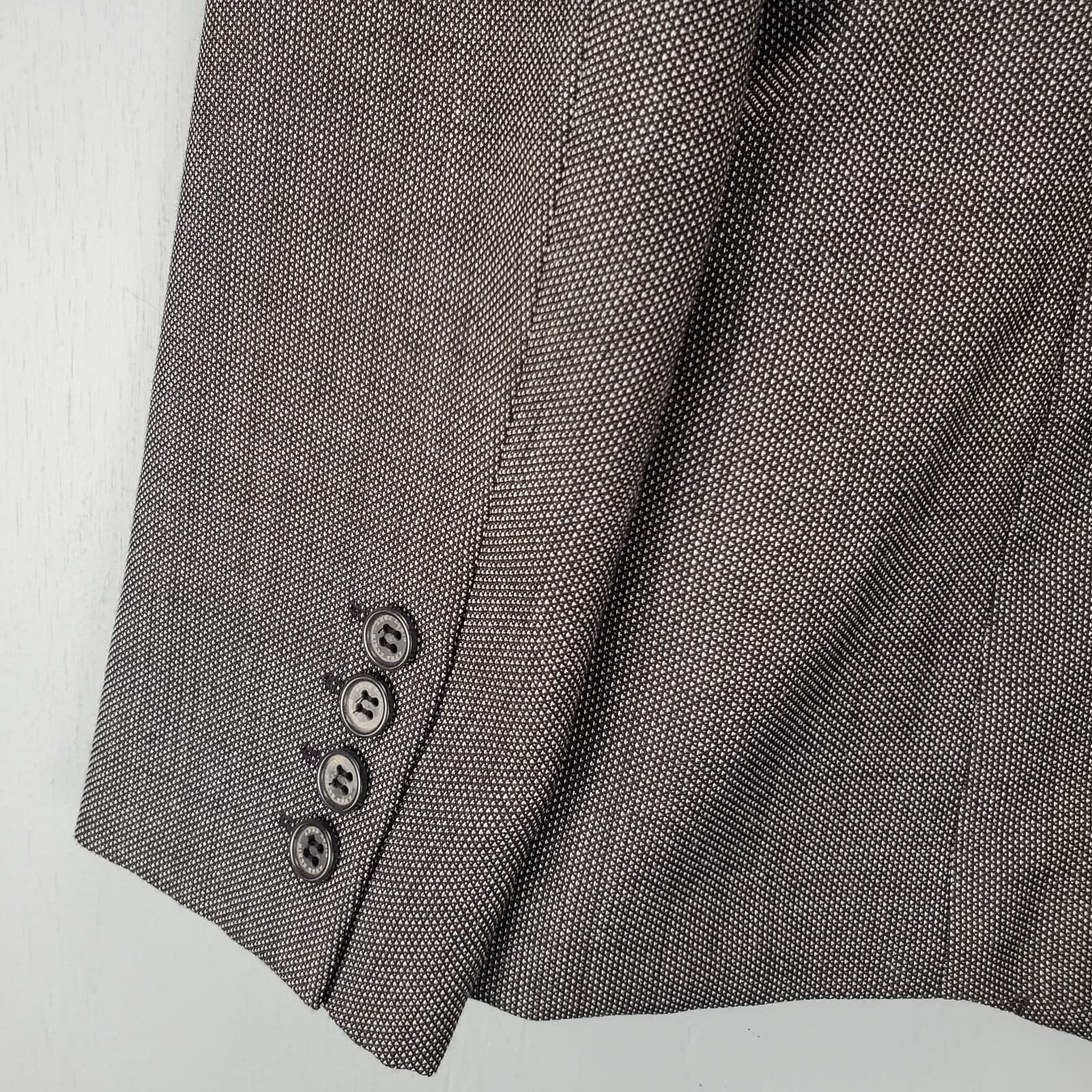 Women's Blazer AK Anne Klein Fitted Jacket Gray Tweed Size 8 Polyester/Wool - Thumbnail 8