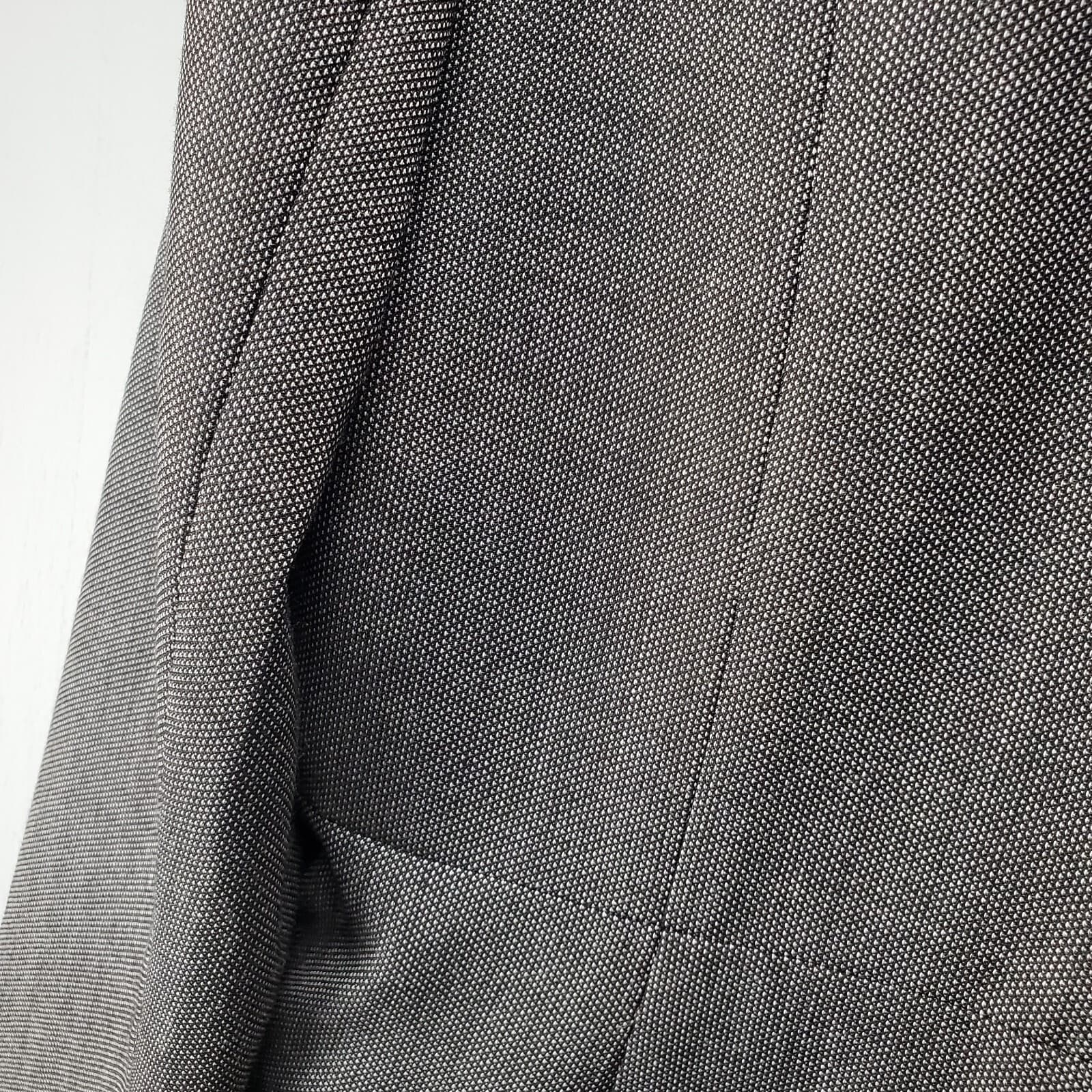 Women's Blazer AK Anne Klein Fitted Jacket Gray Tweed Size 8 Polyester/Wool - Thumbnail 9
