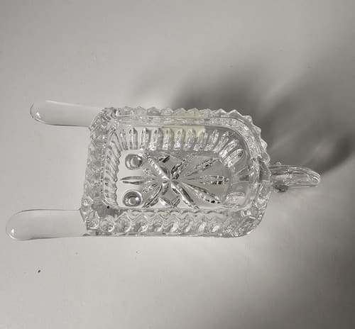 Princess House Highlights 24% Lead Crystal Mini Wheelbarrow Candy Dish Vintage - Thumbnail 3