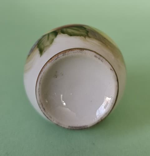 Vintage Ucagco Small Mini Japan Ceramic Fruit Vase Pitcher 3" Gold Trim - Thumbnail 3