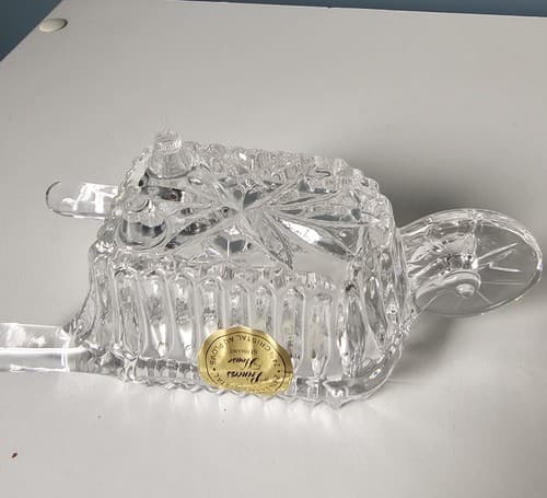 Princess House Highlights 24% Lead Crystal Mini Wheelbarrow Candy Dish Vintage - Thumbnail 2