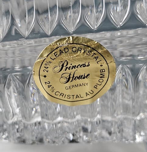 Princess House Highlights 24% Lead Crystal Mini Wheelbarrow Candy Dish Vintage - Thumbnail 6