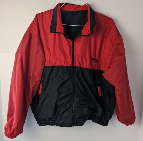 Hartwell Jacket Men’s Large Reversible Windbreaker Rain Coat FEMCO Logo BlackRed - Thumbnail 2