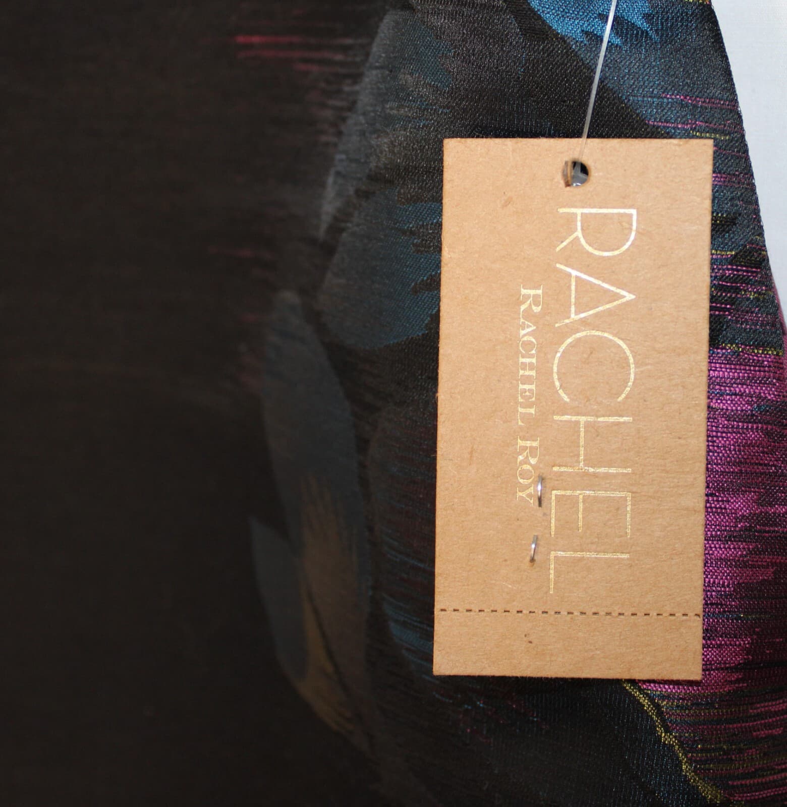 Rachel Roy Women’s A-Line Skirt Size 2 NWT Black Floral Pink Blue Zip Back - Thumbnail 3
