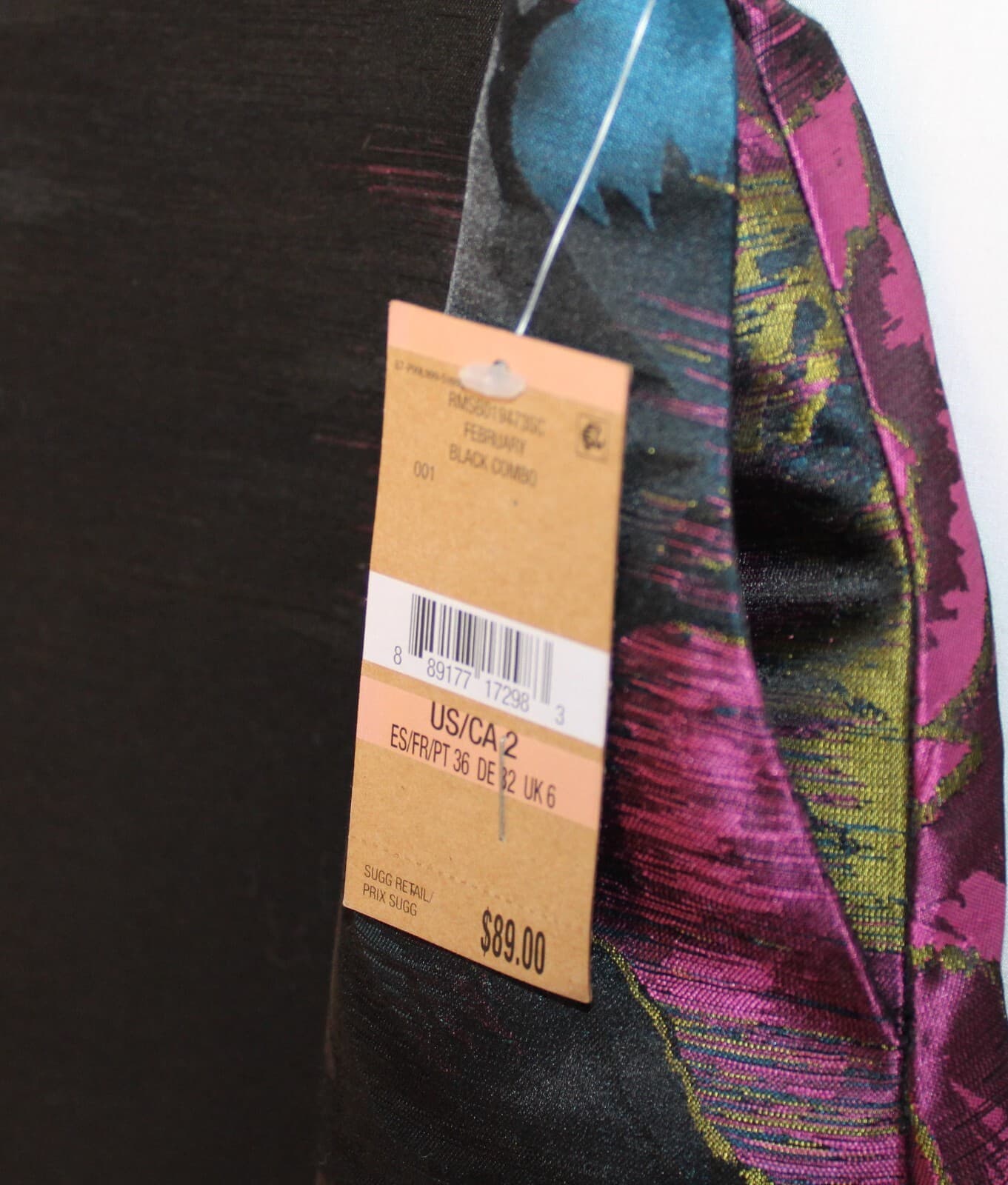 Rachel Roy Women’s A-Line Skirt Size 2 NWT Black Floral Pink Blue Zip Back - Thumbnail 4