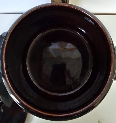 Vintage West Bend Brown Bean Pot 2+ Qt Crock w/Lid 6” Tall 5” Wide Ovenware - Thumbnail 4