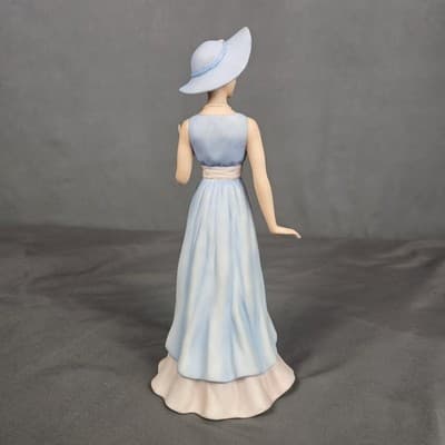 Home Interiors Camille Figurine 14039-03 Elegant Lady in Blue & Pink Dress 2003 - Thumbnail 4