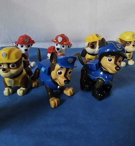Paw Patrol Figure Lot 10 Poseable Pups Everest Skye Rocky Chase Marshall Zuma - Thumbnail 5