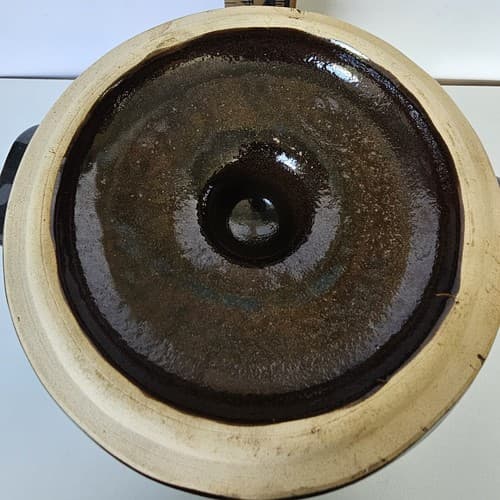 Vintage West Bend Brown Bean Pot 2+ Qt Crock w/Lid 6” Tall 5” Wide Ovenware - Thumbnail 6