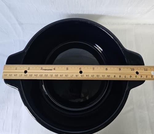 Nantucket Blue Crock Pot Baking Dish w/Lid Glazed Ceramic Ovenware Casserole - Thumbnail 9