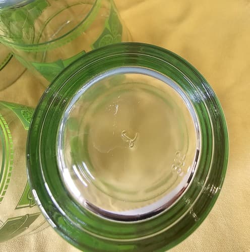 Vintage Libbey Green Shamrock Clover Glasses Set of 2 St Patrick’s Day Tumblers - Thumbnail 4