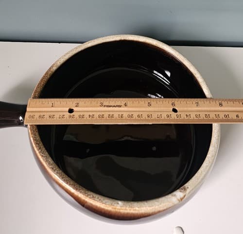 Vintage Pfaltzgraff Gourmet Brown Drip Casserole Dish #325 w/ Lid & Handle - Thumbnail 8