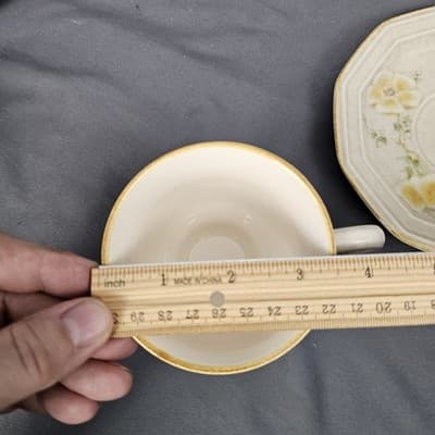 Vintage 1970s Mikasa Avante Venezia Tea Cups & Saucers Set of 4 Retro - Thumbnail 9