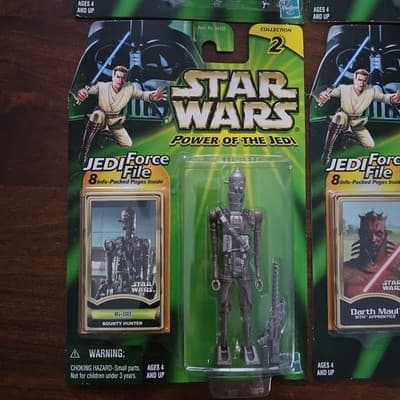 Star Wars POTF2 Kenner Figure Lot/6, 2000 Sealed Darth Maul Boss Nass IG-88 - Thumbnail 9
