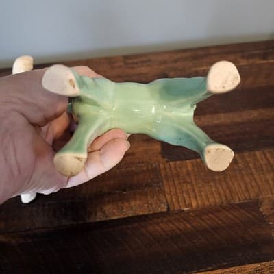 Vintage Ceramic Horse Planters Set of 3 Yellow White Green Mid Century MCM - Thumbnail 12